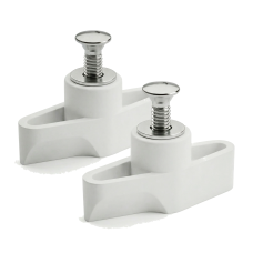 Крепежный набор: винт М4х19, гайка барашек М4 и шайба М4х10, цвет белый, 2 шт