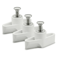 Крепежный набор: винт М4х19, гайка барашек М4 и шайба М4х10, цвет белый, 3 шт