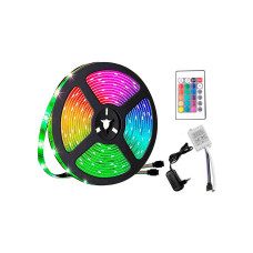 Светодиодная лента RB1 с пультом и блоком питания, 5 м.