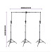 Переносной каркас для фотофона KF-300V с регулировкой по высоте до 250 см и ширине до 300 см