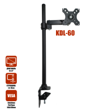 Кронштейн KDL-60 для мониторов 14-27" настольный со штангой 60 см и коротким плечом