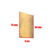 [СГП] Декоративный брусок сращенный 40x40 мм прямой с фаской угла, отрезок 7 см