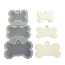 Силикон для эпоксидной заливки, форма косточки 3 в 1, размеры 3,6*2,3*0,7 см, 5,64*3,5*0,7 см, 6*3,8*0,7 см