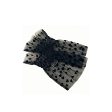 Манжеты для съемки маникюра, материал тюль, узор черные сердечки, 1 пара